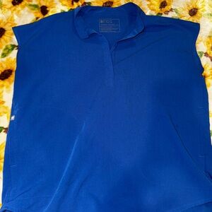 Figs royal blue small rafela oversized top